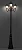 Светильник садово-парковый Feron PL4059 столб шестигранный 3*60W 230V E27, черное золото 11438