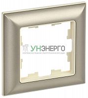 Рамка 1-м BRITE РУ-1-Бр беж./шампань IEK BR-M12-12-3-K10 Рамка 1-м BRITE РУ-1-Бр беж./шампань IEK BR-M12-12-3-K10