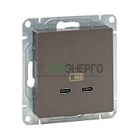 Розетка 2-м СП Эпика USB-C механизм мокко EKF UP1-SOM-2USBC Розетка 2-м СП Эпика USB-C механизм мокко EKF UP1-SOM-2USBC