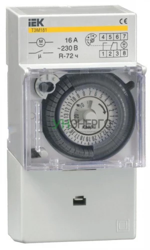 Таймер аналоговый ТЭМ-181 16А 230В на DIN-рейку KARAT IEK MTA20-16