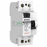 Выключатель дифференциального тока (УЗО) 2п 25А 30мА тип AC Basic электрон.EKF elcb-2-25-30e-sim Выключатель дифференциального тока (УЗО) 2п 25А 30мА тип AC Basic электрон.EKF elcb-2-25-30e-sim