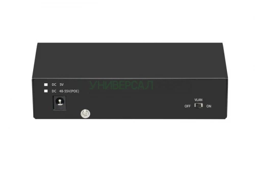 Коммутатор неуправляемый 4PoE 802.3af/at порта 1000Мбит/с 1 Uplink порт 1000Мбит/с 1 SFP порт 1000Мбит/с 65Вт GIGALINK GL-SW-G005-04P фото 2