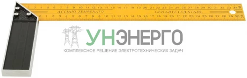 Угольник столярный усиленный 350мм желт. FIT 19435 фото 4