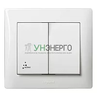 Механизм выключателя 2-кл. СП Galea Life 10А IP44 PRO21 бел. Leg 771021