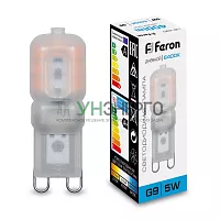 Лампа светодиодная Feron LB-430 G9 5W 6400K 25638