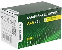 Элемент питания алкалиновый AAA/LR03 Alkaline бокс (уп.28шт) GENERICA ABT-LR03-ST-B28-G