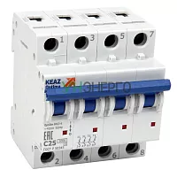 Выключатель автоматический модульный 4п C 25А 6кА OptiDin BM63-4C25-УХЛ3 КЭАЗ 260890 Выключатель автоматический модульный 4п C 25А 6кА OptiDin BM63-4C25-УХЛ3 КЭАЗ 260890
