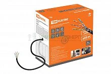 Кабель витая пара U/UTP Cat 5e 4х2х24AWG (305м) solid, PE, чёрный TDM