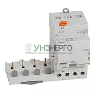 Блок дифференциальной защиты 4п 40А 30мА тип AC 3мод. DX3 Leg 410499