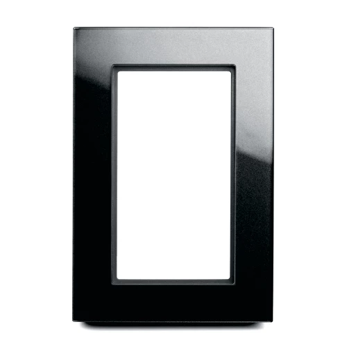 Рамка  2-местная (без перемычки), стекло, STEKKER, GFR00-7012-05М, серия Катрин, черный матовый 49605 фото 2