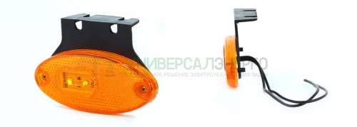 Фонарь габаритный боковой овальный оранжевый [светодиод] 12V/24V WAS 308Z фото 7