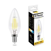 Лампа светодиодная Feron LB-66 Свеча E14 7W 230V 2700K 25726