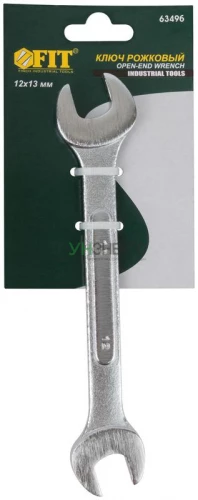 Ключ рожковый усиленный "Модерн" 12х13мм FIT 63496 фото 3