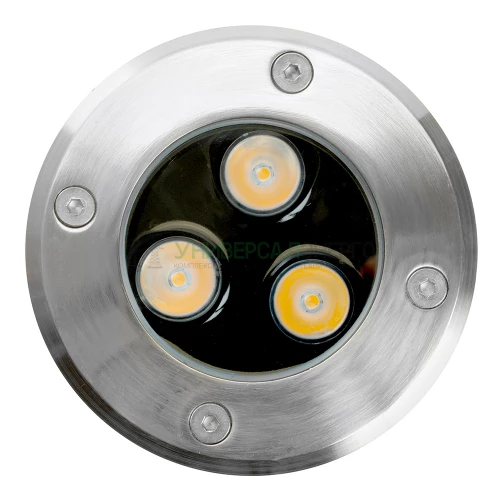 Светодиодный светильник тротуарный (грунтовый) Feron SP2801 3W, 3000К, AC12-24 D100*H80mm,вн.диаметр:70m 48452 фото 6