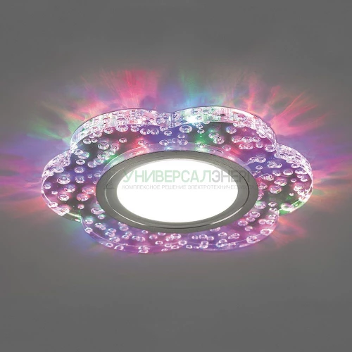 Светильник встраиваемый с разноцветной LED подсветкой Feron CD954 потолочный MR16 G5.3, прозрачный 32540 фото 2