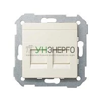 Адаптер на 2 RJ45 коннектора Simon82 защ. шторки сл. кость Simon 82006-31