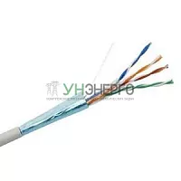 Кабель витая пара F/UTP кат.5E 4х2х24AWG solid CCA PVC сер. (м) Net.on 01-1001