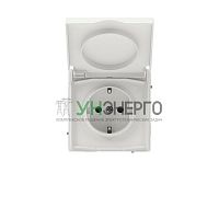 Розетка силовая KANT IP44 2P+E защ. шторки с крышкой бел. песок DKC 7010013 Розетка силовая KANT IP44 2P+E защ. шторки с крышкой бел. песок DKC 7010013