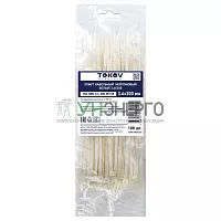 Хомут кабельный нейлоновый бел. 3.6х300 (уп.100шт) TOKOV ELECTRIC TKE-HNS-3.6-300-W/100 Хомут кабельный нейлоновый бел. 3.6х300 (уп.100шт) TOKOV ELECTRIC TKE-HNS-3.6-300-W/100
