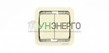 Выключатель 2-кл. СП Mimoza 10А IP20 без вставки крем. Makel 32003