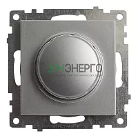 Выключатель диммирующий TRIAC(механизм), STEKKER GLS10-7106-03, 250V, 500W, серия Катрин, серебро 39587