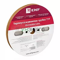 Трубка термоусадочная ТУТ 12/6 прозр. PROxima (уп.50м) EKF tut-12-tr