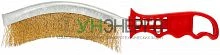 Корщетка с изогнутой пластиковой ручкой латунированная вогнутая тип С FIT 38420 Корщетка с изогнутой пластиковой ручкой латунированная вогнутая тип С FIT 38420