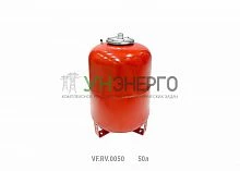 Бак расширительный вертикальный RV 50л (с мал. ножками) (60шт/пал) красн. VALFEX VF.RV.0050