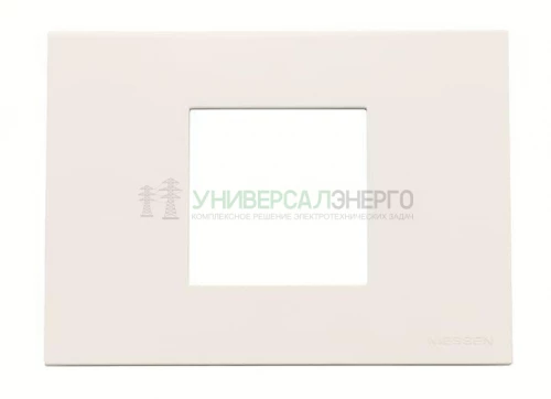Рамка итальянского стандарта 3M 2-мод. базовая Zenit альп.бел. ABB 2CLA247210N1101