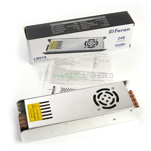 Трансформатор электронный для светодиодной ленты 350W 24V (драйвер), LB019 48048 фото 4