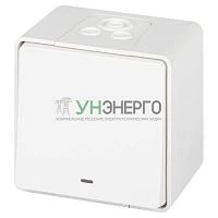 Переключатель Эксперт 11-1507-01 с подсветкой IP55 10АХ-250В ОУ бел. Эра Б0063255 Переключатель Эксперт 11-1507-01 с подсветкой IP55 10АХ-250В ОУ бел. Эра Б0063255