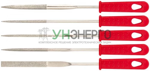 Надфиль алмазный 3х160/50мм узкий 5шт КУРС 42158