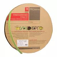 Трубка термоусадочная ТУТ нг 60/30 желт./зел. PROxima (уп.25м) EKF tut-60-yg