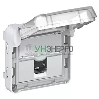 Механизм розетки компьютерной СП Plexo LCS RJ45 кат.6 UTP IP55 с закрыт. клапаном IK 07 Leg 069561