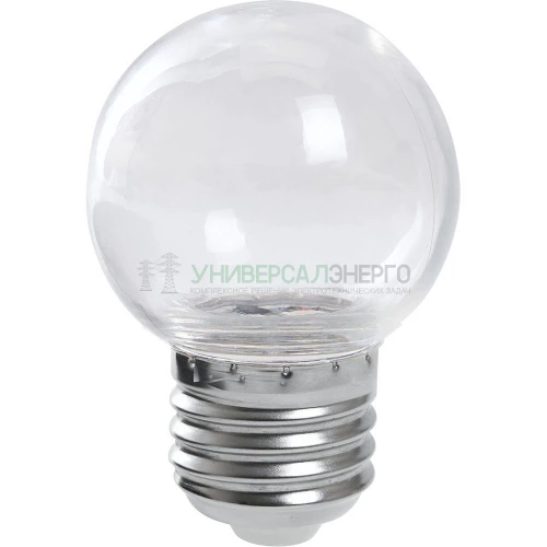 Лампа светодиодная Feron LB-37 Шарик прозрачный E27 1W 2700K 38119 фото 2