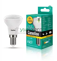 Лампа светодиодная LED6 R50/830/E14 6Вт рефлектор матовая 3000К тепл. бел. E14 455лм 170-265В Camelion 11658