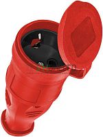 Розетка 16А IP44 прямая с заземл. каучук красн. КОСМОС RKsm-Z-IP(R)16A Розетка 16А IP44 прямая с заземл. каучук красн. КОСМОС RKsm-Z-IP(R)16A