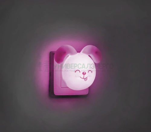 Светильник ночник Feron FN1167 0.5W 220V, розовый 23349 фото 2