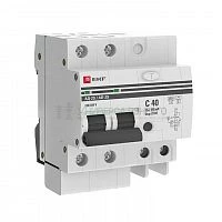 Выключатель автоматический дифференциального тока 2п 4мод. C 40А 100мА тип AC 4.5kA АД-2 S PROxima EKF DA2-40-100S-pro