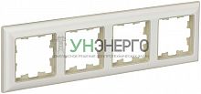 Рамка 4-м BRITE РУ-4-Бр беж./жемчуж. IEK BR-M42-12-1-K10 Рамка 4-м BRITE РУ-4-Бр беж./жемчуж. IEK BR-M42-12-1-K10