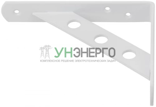 Уголок-кронштейн усиленный 150х125мм бел. КУРС 66101 фото 3