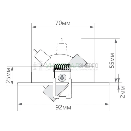 Светильник встраиваемый Feron DL2811 потолочный MR16 G5.3 хром 32645 фото 2
