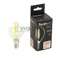 Лампа светодиодная Feron.PRO LB-1708 Шарик E14 1300LM 8W 175-265V 4000K 51260