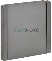 Выключатель проходной 1-кл. СП FORTE&PIANO 10А FP504 с индикацией сталь IEK FP-V12-1-10-1-K46