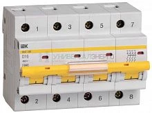 Выключатель автоматический модульный 4п D 16А 10кА ВА47-100 IEK MVA40-4-016-D