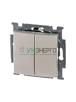 Механизм выключателя 2-кл. 1п СП Basic 10А IP20 с клавишей сл. кость ABB 2CKA001012A2148