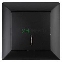 Выключатель 1-кл. СП Solo 4-102-05 10А 250В IP20 с подсветкой антрацит Intro Б0053566