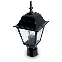 Светильник садово-парковый Feron 4103/PL4103 четырехгранный на столб 60W E27 230V, черный 11018