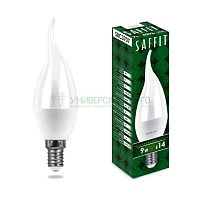 Лампа светодиодная SAFFIT SBC3709 Свеча на ветру E14 9W 6400K 55173