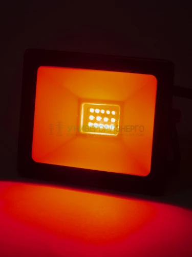 Прожектор светодиодный СДО-04-020Н-К (красный свет) 20 Вт, IP65, черный, Народный фото 3